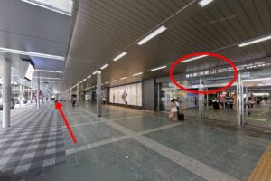 ケービレッジ最寄り駅のJR博多駅からのアクセスを示す写真
